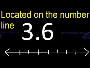 Located 3.6 on the number line 3,6 . Locating decimal numbers . represented