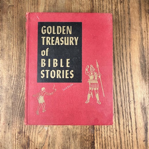 1954 Golden Treasury of Bible Stories: Illustrated First Edition - Etsy