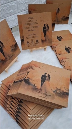 Premium Craft 8x8 Wedding Invitation Cards | Supreme Cards Whatsapp 7012016417 #invitationcard