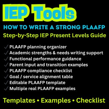 How to Write a Strong PLAAFP (IEP Present Levels Guide for Special Education)