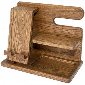 [Hot Item] Wooden Cell Phone Holder Wood Phone Docking Station Key Ring Wallet Holder
