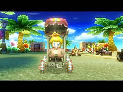 Mario Kart Wii - Flower Cup 50cc (Baby Peach Gameplay)