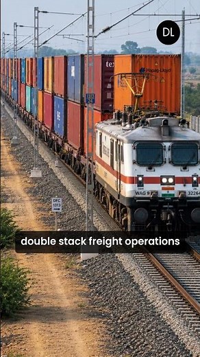 India’s Double Stack Freight Train Revolution 🚄 | 100% Electrified Freight Corridor Explained!