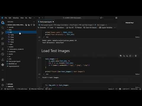 Demo Video for final project - Automatic Image Colorization Using Deep Learning