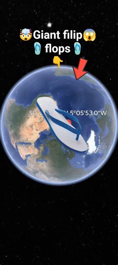 Giant filip flops 🩴😱 on google maps and google earth 🌍 #shorts #flops #Sv_earth