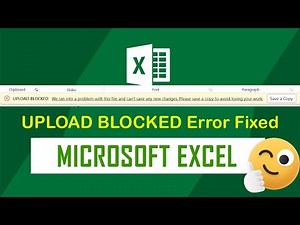 Excel upload blocked we ran into a problem with this file error Fix in 2 Minutes|Excel Tech & Tricks