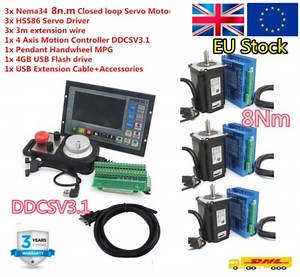 DDCSV3.1 CNC Offline Controller 4 Axis Nema34 Stepper Motor Closed Loop Driver  | eBay UK