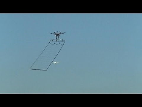 Tokyo police drones use nets to catch illegally flown devices