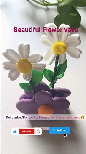 Most Viral Flower Vase Making with Clay 🌸 | Easy DIY