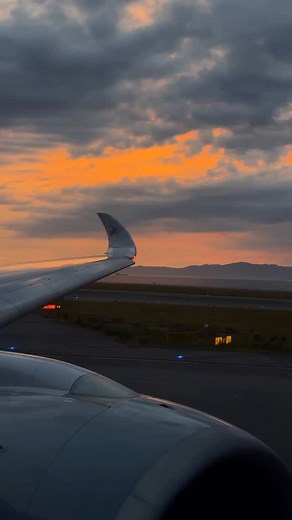 Qatar Airways on Instagram: "Nothing better than sunset takeoff views 🌤️​ 📸: @ej"