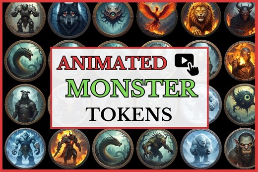 100  Animated Dnd Monster Tokens – Circular Tokens for Roll20 & Foundry | Fantasy Creatures - Etsy