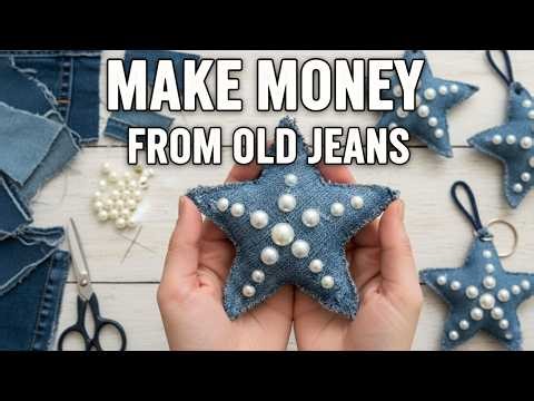I Cut Up My Old Jeans 👖… and These 3 Cute Things Appeared! (Step-by-step)