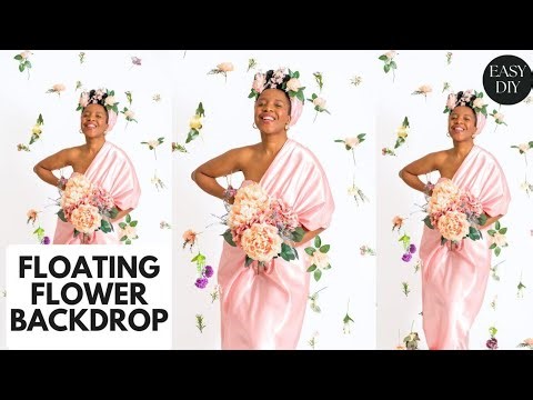 Make this easy floating Flower Backdrop | Diy Tutorial