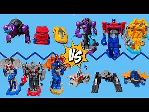 Transformers Toys Battle Bots! Optimus Prime vs Megatron | Decepticons vs Autobots for Kids Fun Play