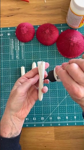 How to make crepe paper amanita mushrooms | Easy DIY decor