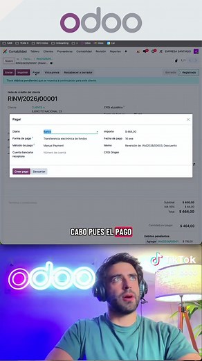 Cómo hacer una nota de crédito en Odoo