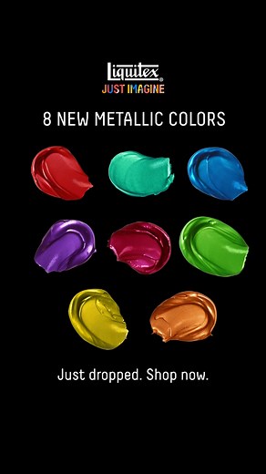 8.7K views · 18 reactions | Introducing Liquitex Basics Metallics. Whether you're brushing, pouring, or layering – let the light do the talking. Shop online today. | Liquitex Artist Materials | Facebook