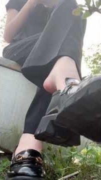 some barefoot dangling in the park