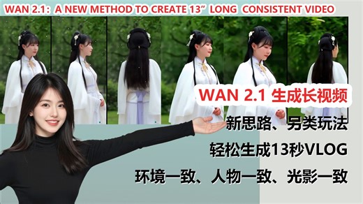 Wan 2.1长视频生成新思路，人物一致、环境一致、光影一致