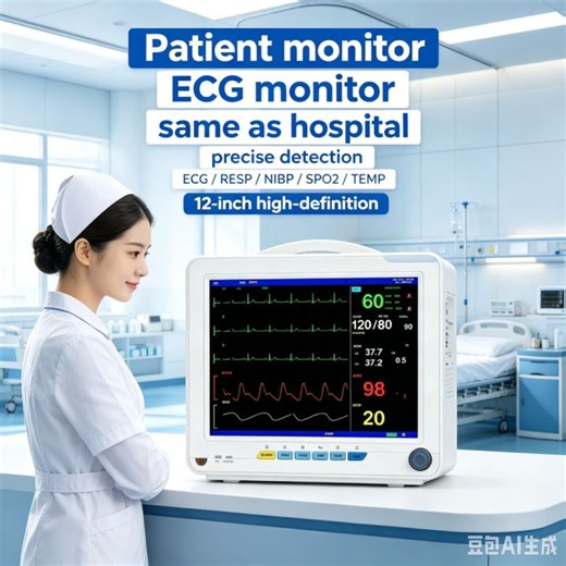 12-inch high-definition screen patient monitoring device medical heart rate monitoring device hospital home use vital sign monitoring device ECG / RESP / PR / NIBP / SPO2 / TEMP | Lazada Philippines