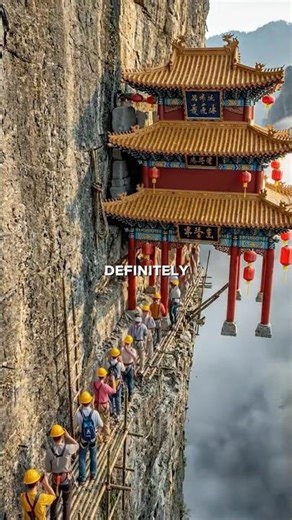 How China Built a Castle Hanging on a Cliff