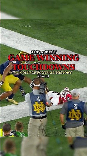 Top 10 BEST Game Winning Touchdowns in College Football History | Part 2