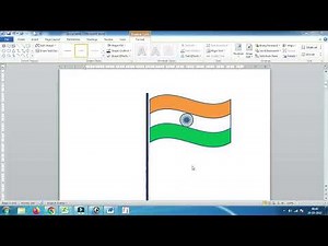 Make Indian Flag using shapes in Ms Word | microsoft word Tutorial | GBCTI | Vikash Sir