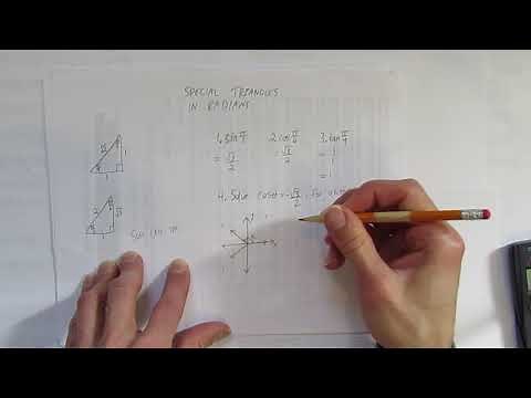 SPECIAL TRIANGLES IN RADIANS
