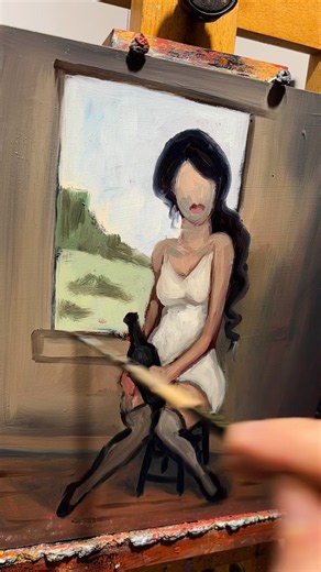 Femme dans la cabane | Oil Painting Process | 8x10 Impressionist Study
