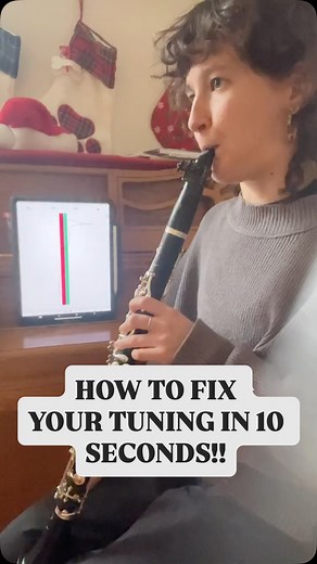 Elia Foster | Clarinet and Saxophone Lessons | How to fix clarinet tuning in 10 seconds!! Constantly playing flat? The number one way to fix this tuning issue is to raise your tongue... | Instagram