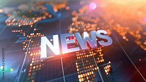 Animated News Logo Displayed Generative AI