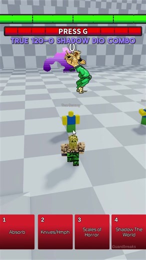 Shadow Dio Epic 120-0 Combo in Roblox Gameplay