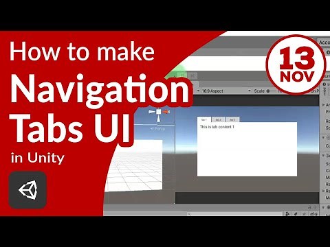 How to create navigation tabs and buttons UI in Unity and how to change the buttons color by script