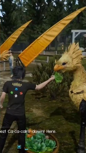 Feeding a Chocobo :) #subscribe #share #chocobo#ffxv#finalfantasy #gaming #food #vegitables