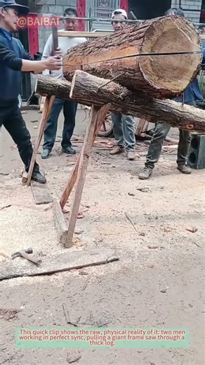 The Lost Art of Hand-Sawing Giant Logs! #woodworking