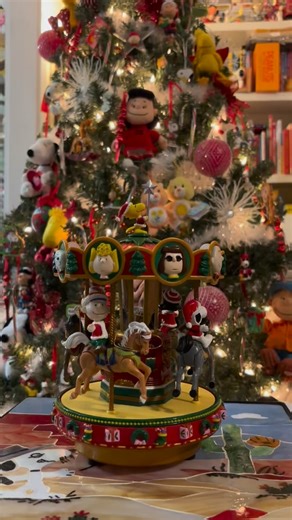 Here’s a piece from my carousel collection. I love it when Peanuts collides with other things I collect. 🥰 This is the Mr. Christmas carousel. It can be set to play either Christmas songs or “year-round” songs, and it has several songs from each category to choose from. I have two of these, so one is for sale at my booth at East Town Antiques here in Chattanooga, TN. I will not be shipping it as it’s too fragile; it’s only available at my booth at this time. If you are in the area, feel free to