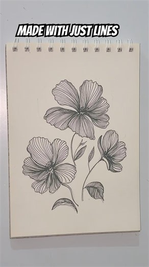 Simple Lines, Beautiful Flowers #art #lineart #doodle #satisfying
