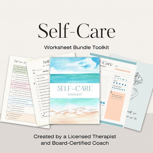 Self-care Worksheet Bundle Toolkit: Printable Worksheets & Checklist (digital Download PDF) - Etsy