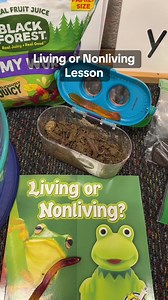 My students went wild for this living and nonliving lesson! My son and I dug up real worms from our yard and brought them in to observe. We read a simple nonfiction book called Living and Nonliving—perfect for preschoolers (linked on my Amazon storefront). We sat in a circle and used one of our WOW words, observe, to watch what the worms were doing and talk about how living things need food, water, and change over time. Then we made dirt pudding together, pretending we were mixing real dirt, roc
