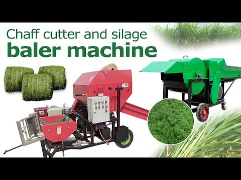 The silage baler machine combined with the chaff cutter machine to make the most perfect silage.