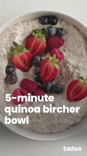 For a healthy, low-calorie and gluten-free breakfast try this delicious 5-minute bircher bowl. It has added quinoa flakes intead of oats and it’s so easy to make! If you want the recipe, search taste.com.au ‘5-minute quinoa bircher with seeds, apple and yoghurt’. Recipe by @dr.chrissyfreer_nutritionist And if you’re looking for more healthy recipes, check out taste.com.au/healthy100 #breakfast #breakfastrecipes #brunchrecipes #easybreakfast #healthyrecipes #healthyfood #healthyeating | Taste.com