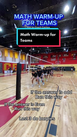 Quick Thinking Volleyball Math Warm-Up for Teams