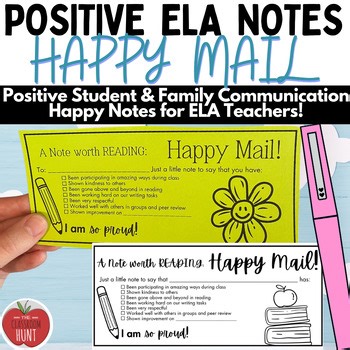 ELA Happy Mail | Middle School Classroom Management | ELA Parent Communication