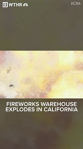 A fireworks warehouse in Yolo County, California exploded in flames after it caught fire Monday. A news helicopter with NBC affiliate KCRA was recording when the explosion occurred. | WTHR-TV