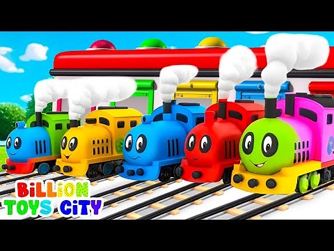 The Color Train Song | Wheels On the Train | Learn Color | Nursery rhymes & Kids songs