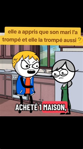 1.3M views · 25K reactions | Elle a appris que son mari l'a trompé et elle l'a trompé aussi 樂 #animation #humour #dktoon #humourfrançais #animation #2D #reels #virals #jabutoon | JABUTOON | Facebook