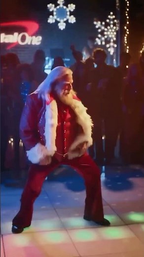 John Travolta as Santa Claus in new commecial called 'Holiday Night Fever'.💥
