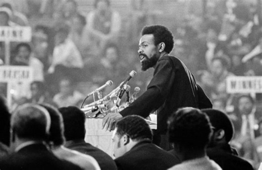 Poet, playwright and political activist Amiri Baraka addresses the 1972 National Black Political Convention in Gary, Ind. | American Black History
