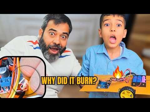 Why Did It Burn? 🔥 Robot Car Gone Wrong (Then Fixed!)