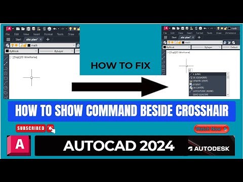How To Show Command Beside Crosshair | AutoCAD 2024 | Dynamic input Setting